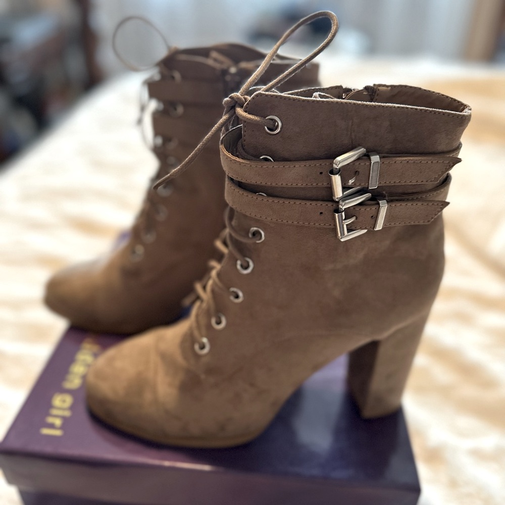 Madden Girl's Klaim combat booties